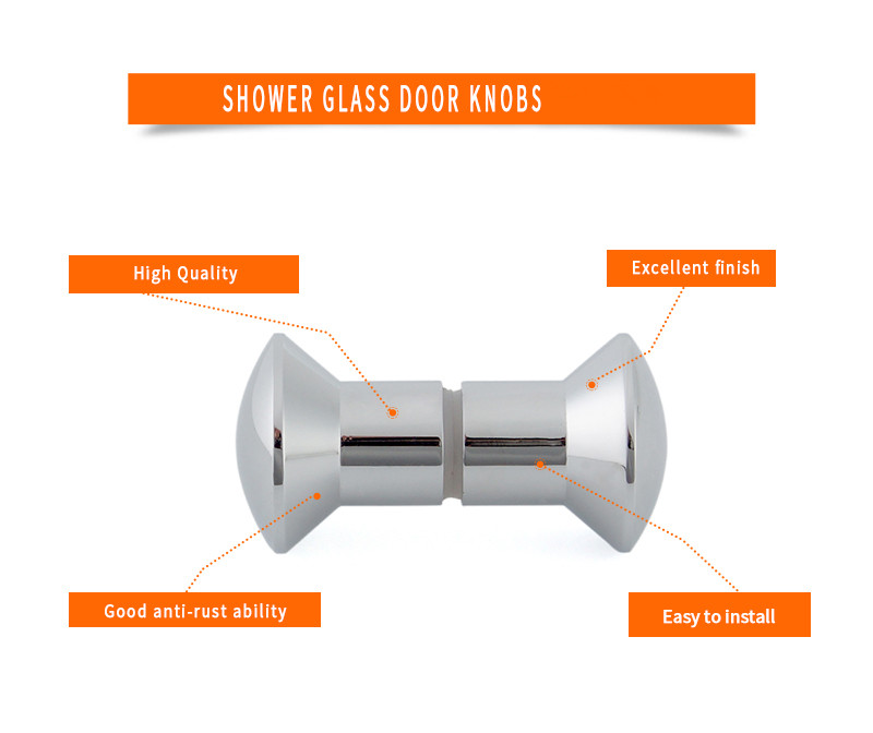 Perillas para puertas de baño de vidrio para hardware doméstico